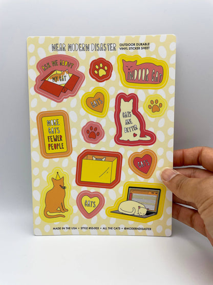 Sticker Sheet: All The Cats