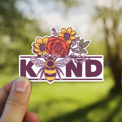 Vinyl Sticker; Bee Kind