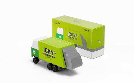 CandyLab Icky's Garbage Truck (Wooden Diecast Toy)