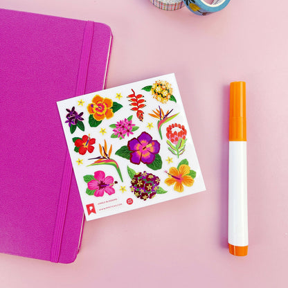 Pipsticks Sticker Sheet; Jungle Blossoms