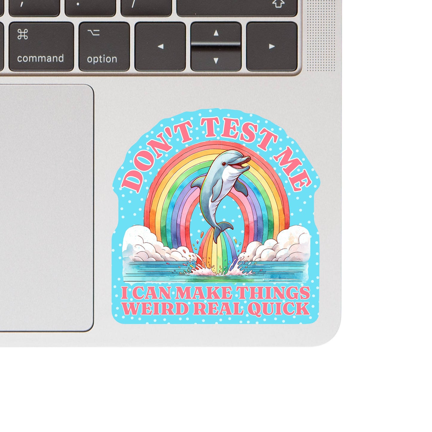 Vinyl Sticker; 80s Weird Dolphin