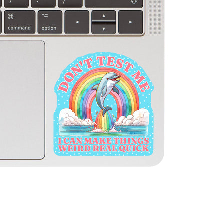 Vinyl Sticker; 80s Weird Dolphin