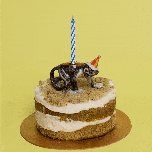 Camp Hollow Cake Topper; Year of the Monkey (Hand-Painted Porcelain)
