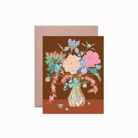 Greeting Card; Glass Vase By Botanica Paper Co.