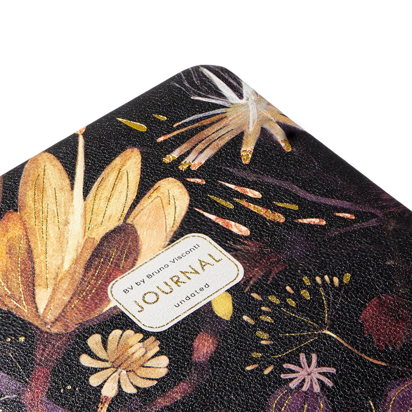 Journal; Night Flowers (A5 Vegan Leather Hardcover)