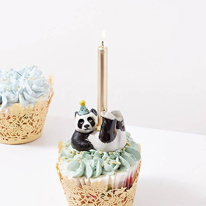 Camp Hollow Cake Topper; Panda (Hand-Painted Porcelain)
