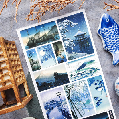 Sticker Sheet; Evening Over Edo