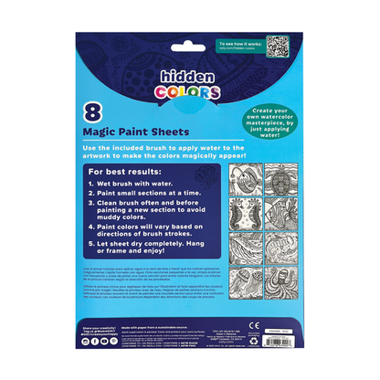 Ooly Hidden Colors: Magic Paint Sheets - Magic Ocean (9 PC Set)