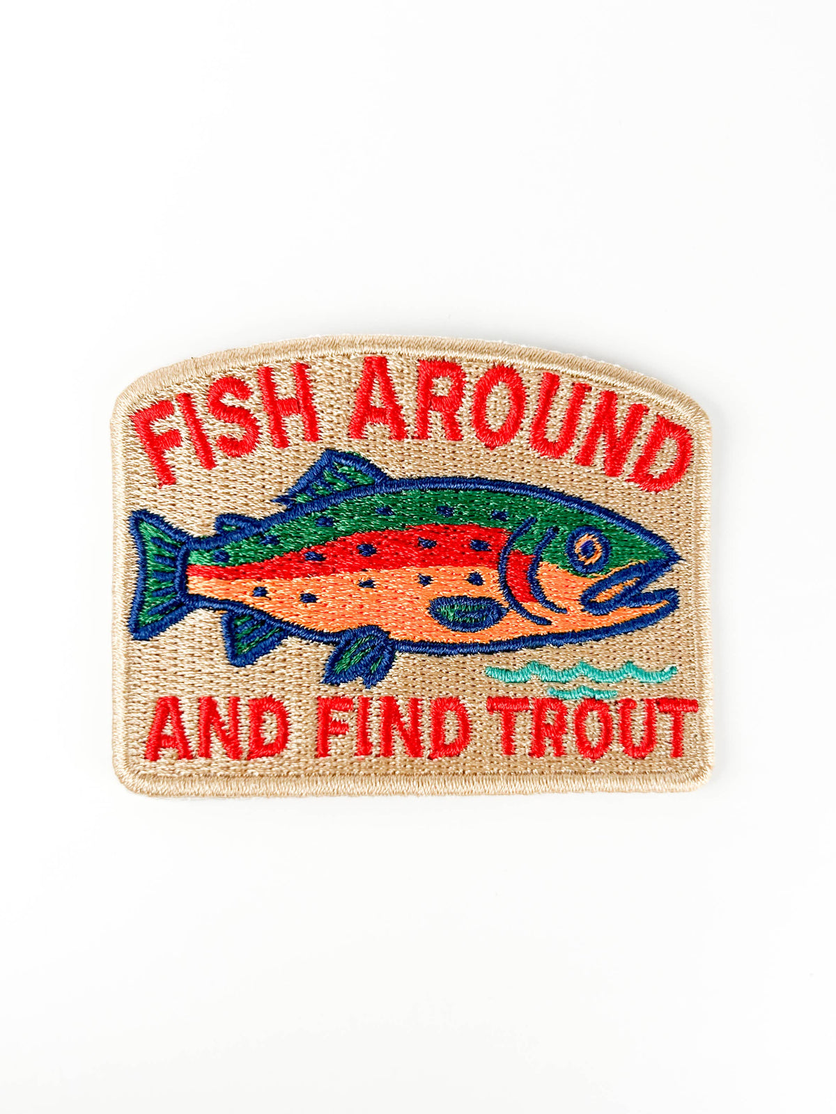 Iron-On Patch; Fish Around and Find Trout | Field Trip Threads