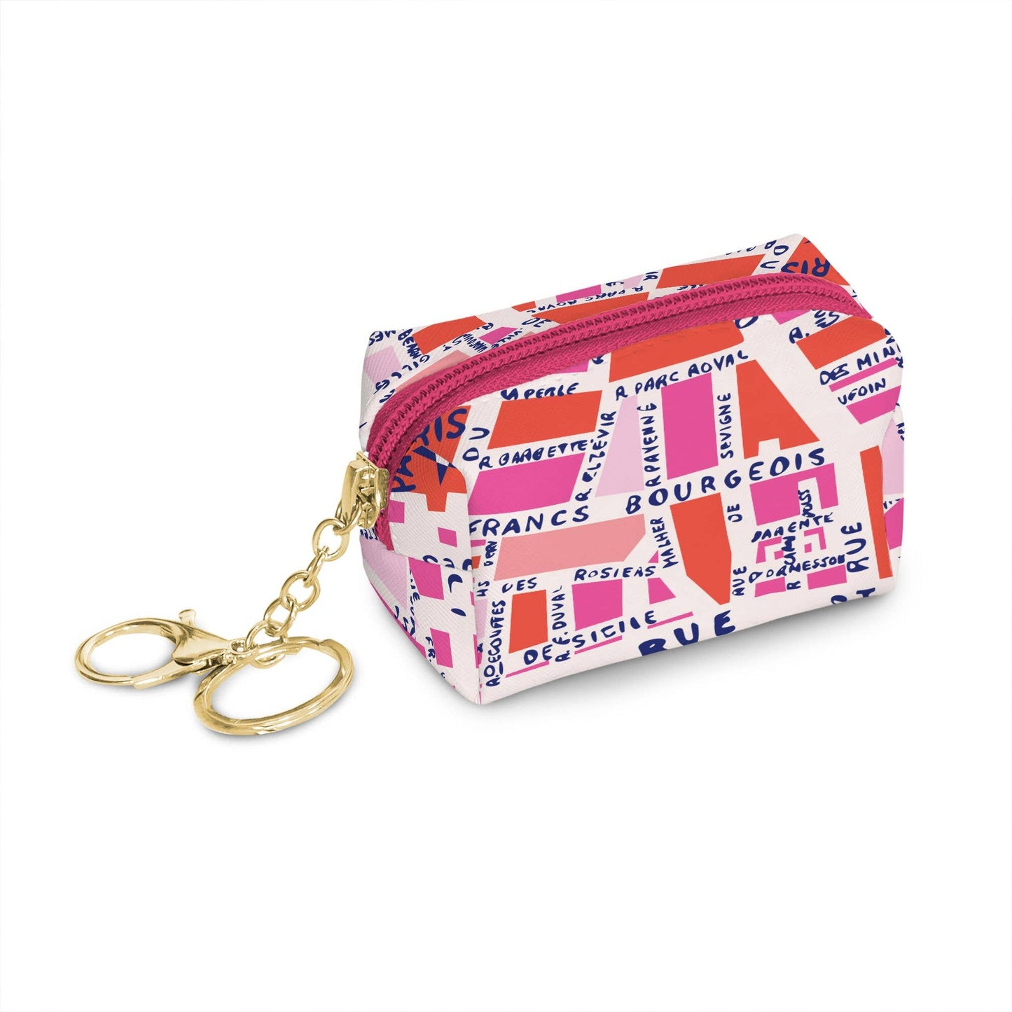 Key Chain Pouch; Rues de Paris