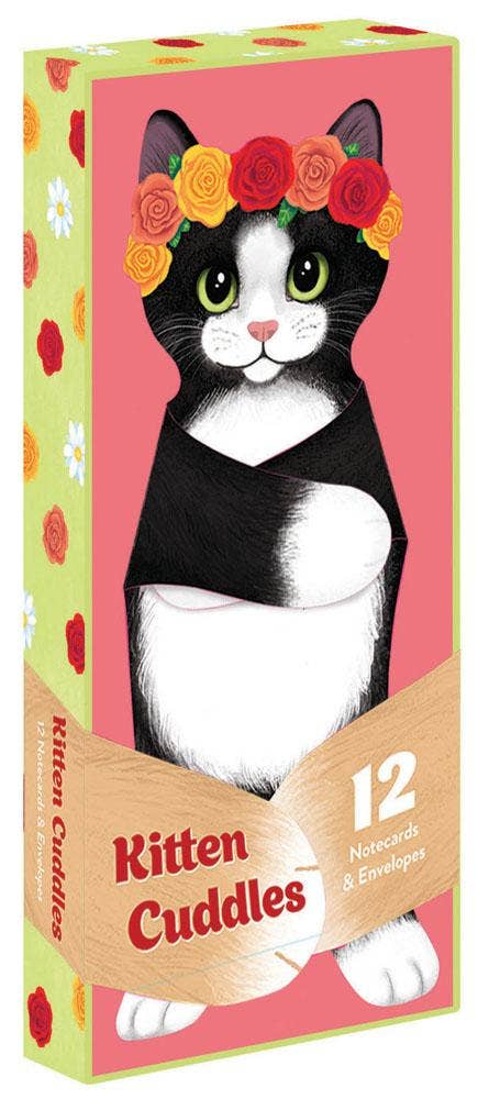 Notecard Set; Kitten Cuddles  (12 Die-cut Cards)