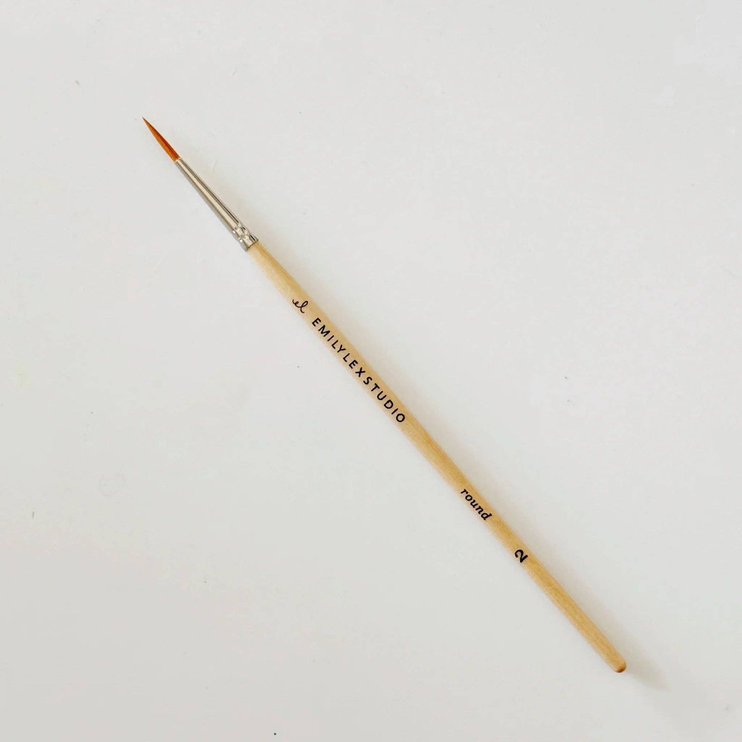 Emily Lex Watercolor Paintbrush Set; Five Wood Brushes