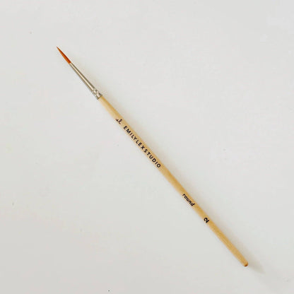Emily Lex Watercolor Paintbrush Set; Five Wood Brushes