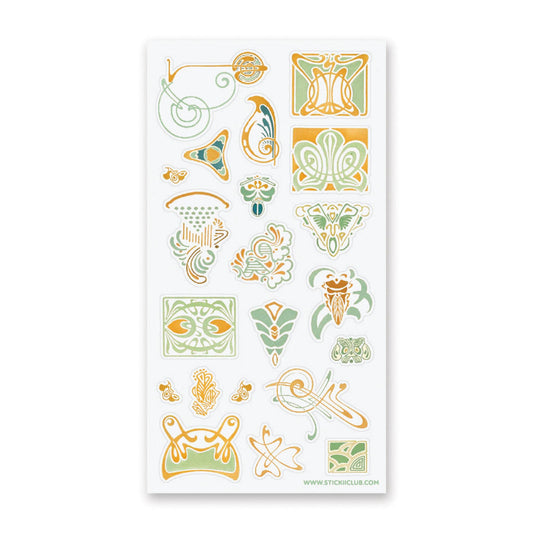 Sticker Sheet; Art Nouveau Accents