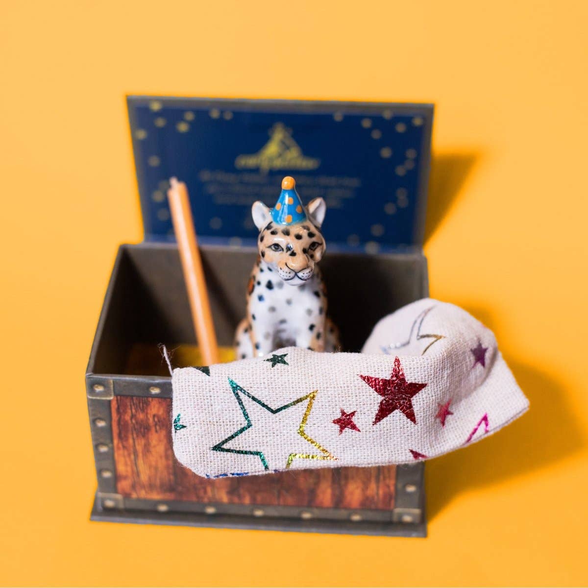 Camp Hollow Cake Topper; Jaguar (Hand-Painted Porcelain)