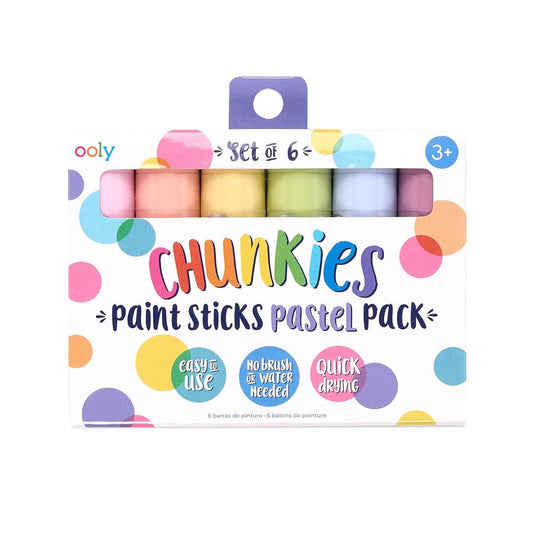 Ooly Chunkies Paint Sticks; Pastel (Set of 6)
