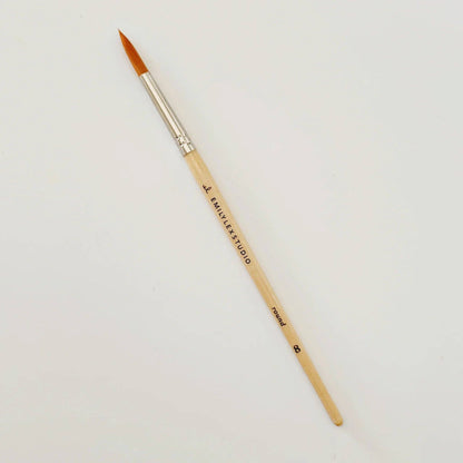Emily Lex Watercolor Paintbrush Set; Five Wood Brushes