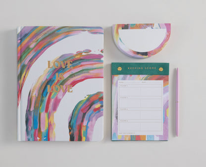 Jumbo Bookcloth Journal; "Love Is Love"