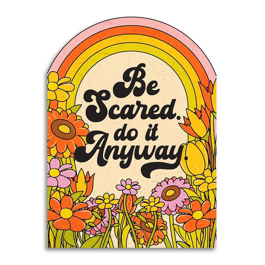 Encouragement Card; Be Scared. Do It Anyway (Retro)