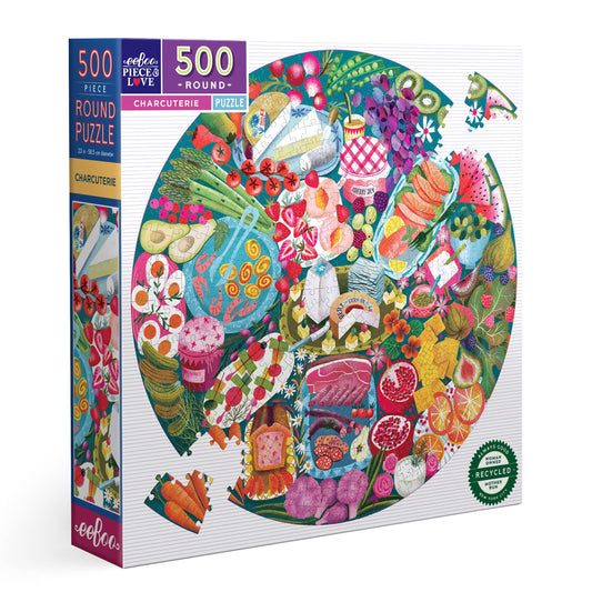 Jigsaw Puzzle; Charcuterie (500 Piece Round Puzzle)