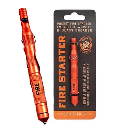 Pocket Fire Starter with Whistle; Lucky Jack Emergency Fire Starter