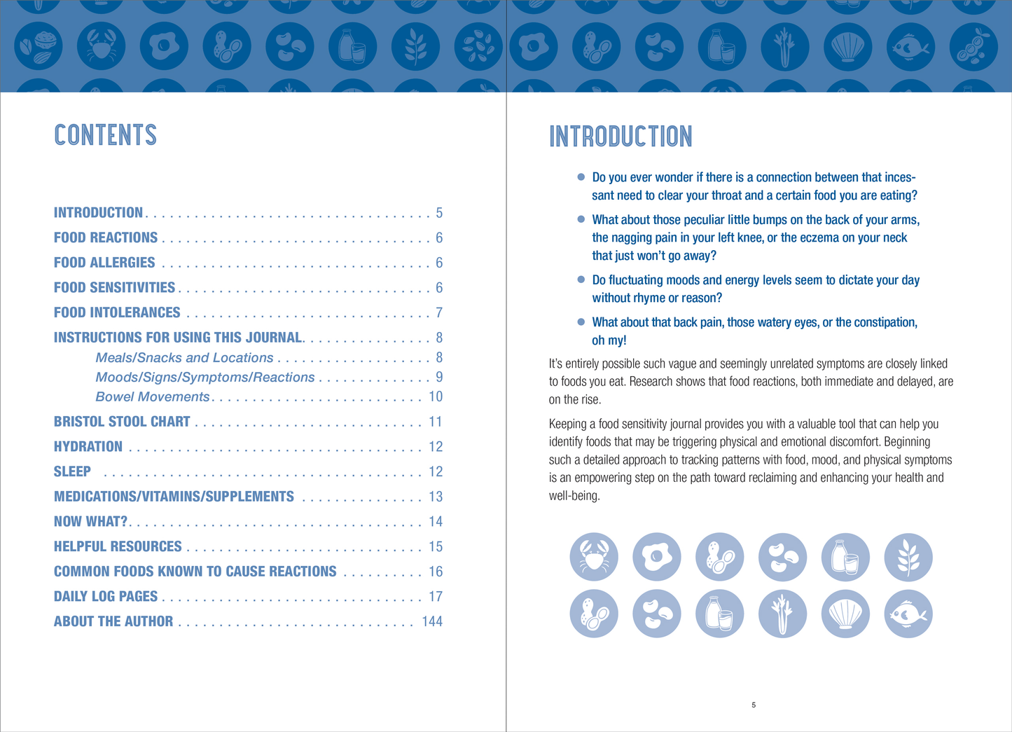 Prompted Journal; Food Sensitivity Journal