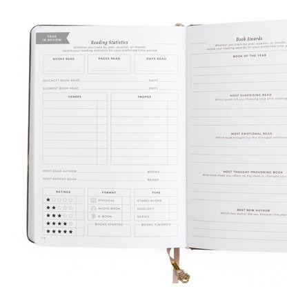 Reading Journal; Vintage Library in Lilac