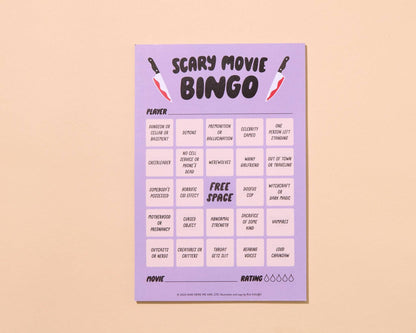 Movie Night Bingo; Scary Movie/Halloween/Pop Culture