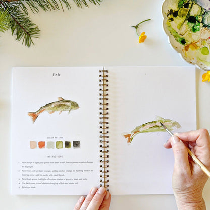 Watercolor Workbook; Camping By Emily Lex