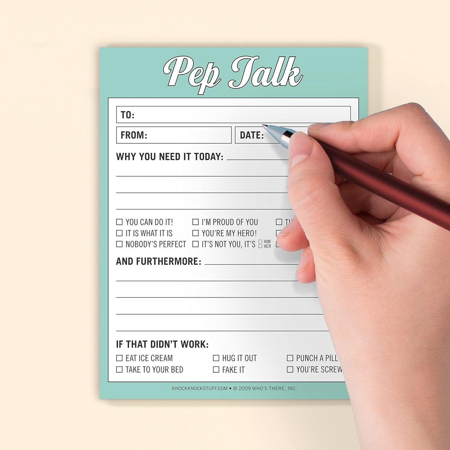 Nifty Notepad; Pep Talk (Seafoam Green, 50 Sheets)