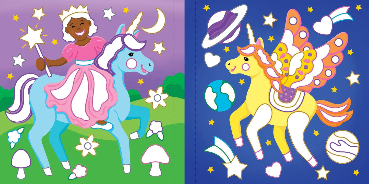 Color-By-Foil Sticker Book - Unicorns