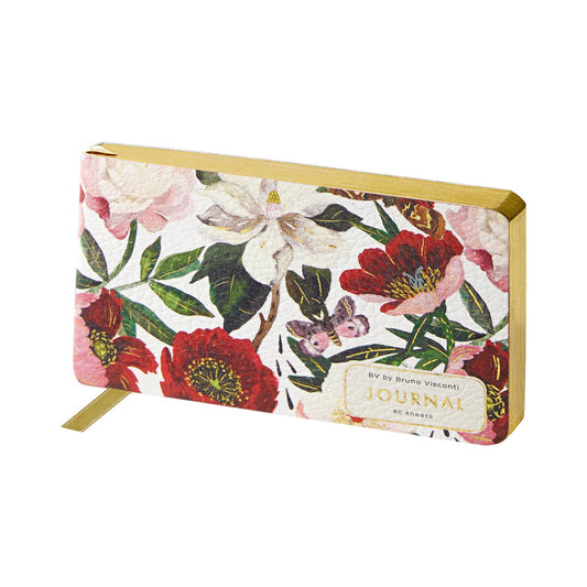 Planner; Peonies (Horizontal, Vegan Leather) - BV by Bruno Visconti