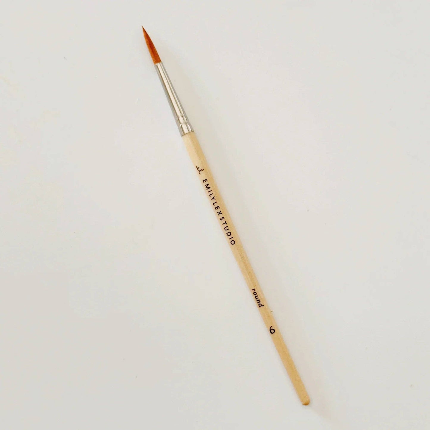 Emily Lex Watercolor Paintbrush Set; Five Wood Brushes