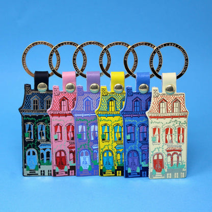 Leather Keyring; Dolls House (100% Leather)