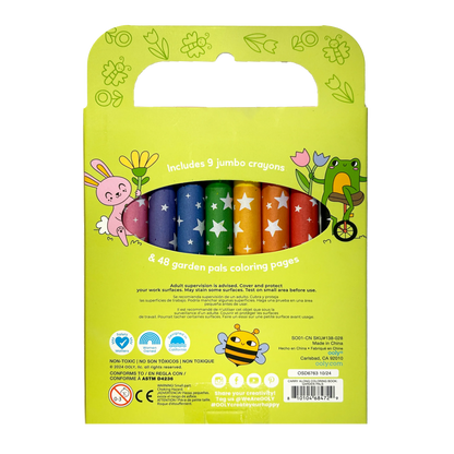 Carry-Along: Coloring Book Set - Garden Pals (10 PC Set)