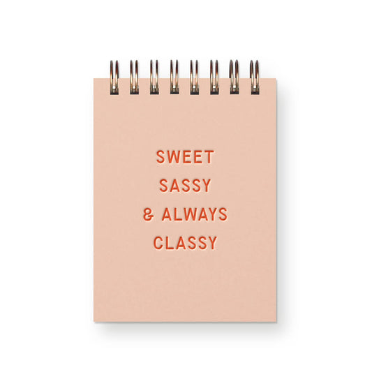 Mini Jotter Notebook; Sweet Sassy Classy