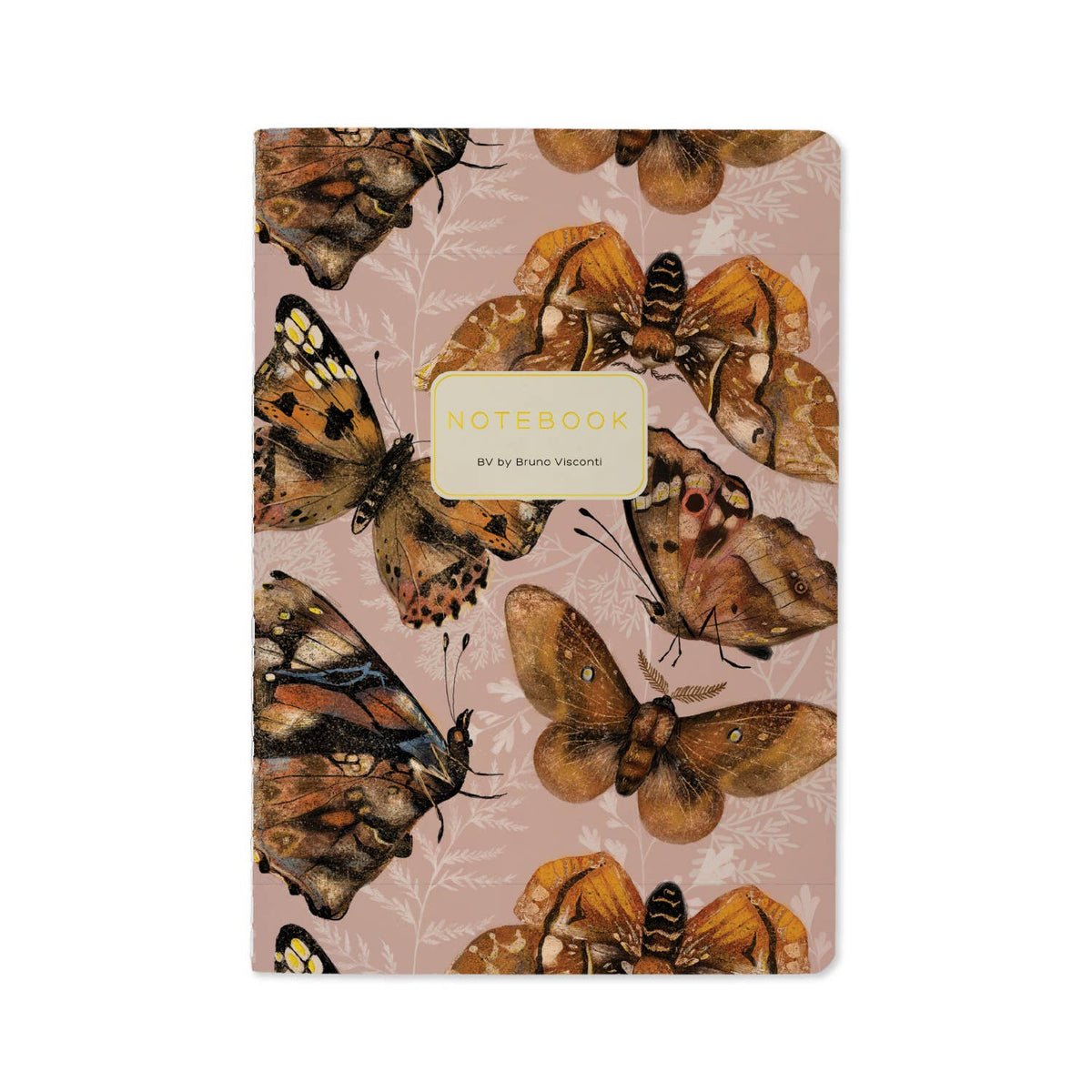A5 Notebook; Butterflies on Blush | BV by Bruno Visconti