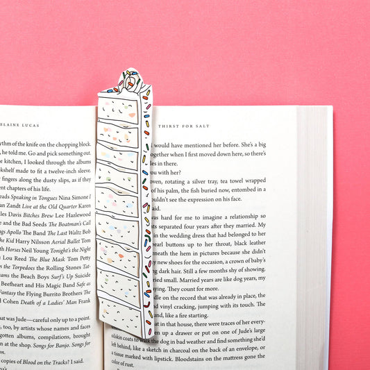 Bookmark; Sprinkle Cake Slice (Die Cut) By Humdrum Paper