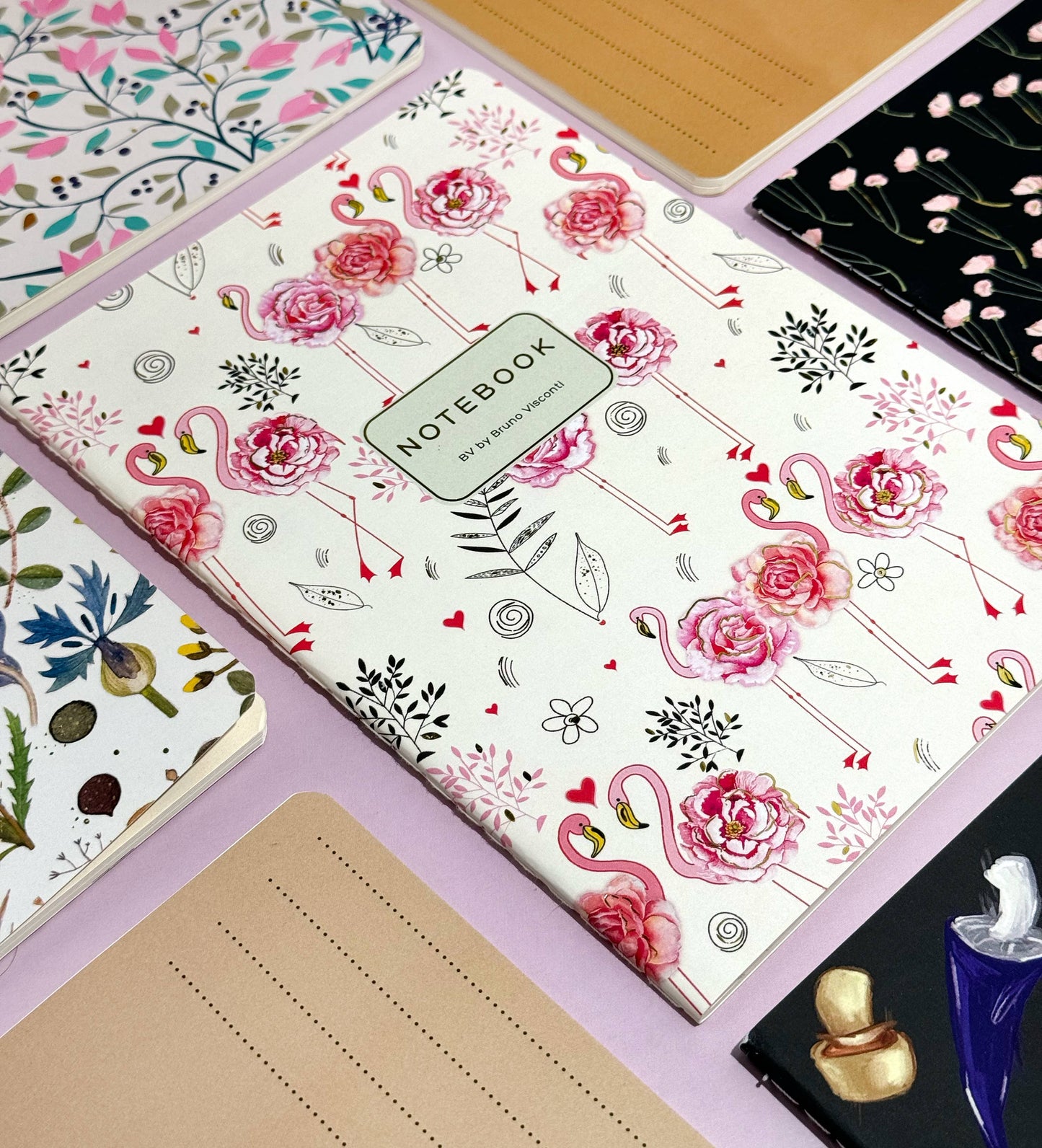 A5 Notebook; Flamingo - BV by Bruno Visconti