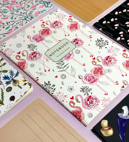 A5 Notebook; Flamingo - BV by Bruno Visconti