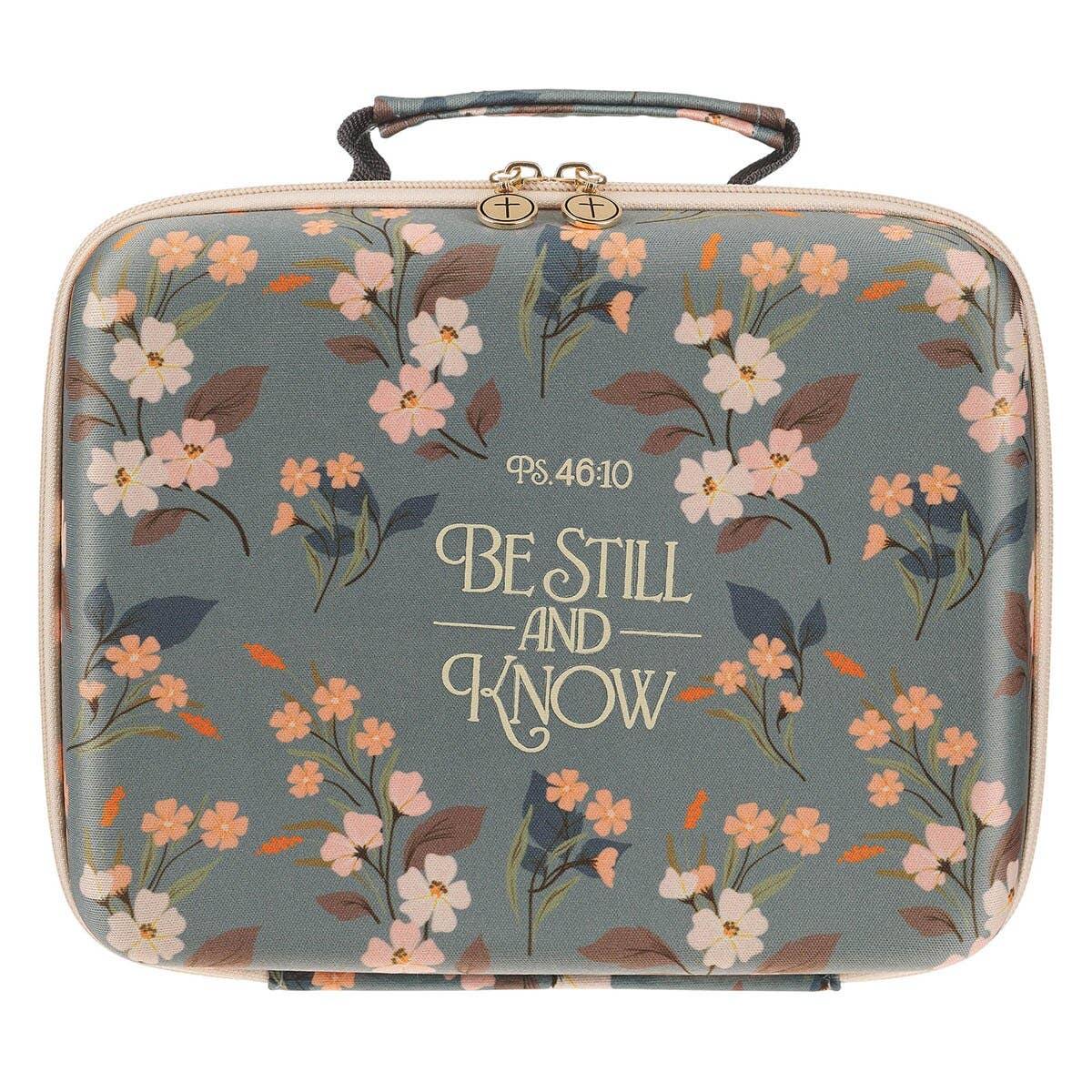 Bible Organizer; Be Still Ps. 46:10 (Hardcover Green Floral)