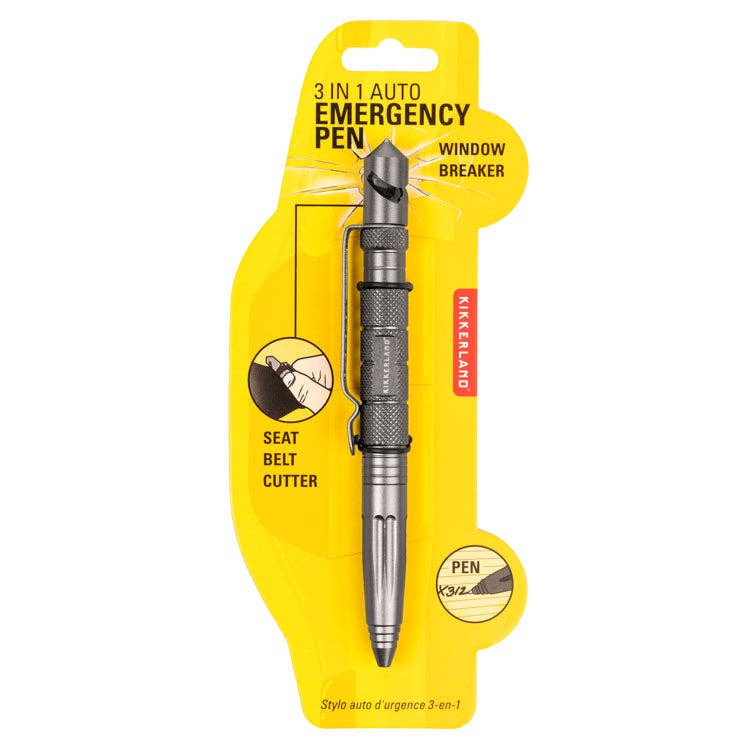 Emergency Pen; 3-in-1 Auto Safety Tool | Kikkerland