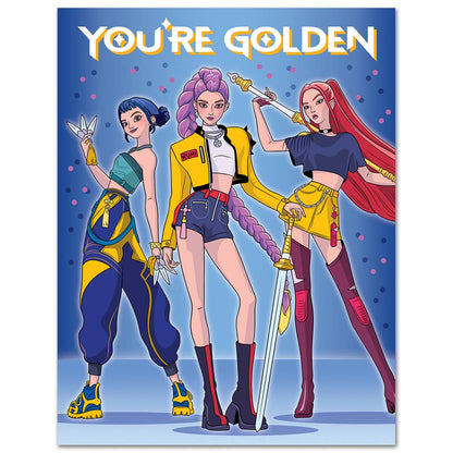 You're Golden K-Pop Birthday Card | The Found