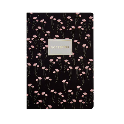 A5 Notebook; Poppies on Black - BV by Bruno Visconti