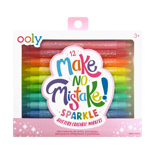 Erasable Markers; Make No Mistake! Sparkle Glittery Set of 12 | OOLY
