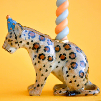 Camp Hollow Cake Topper; Jaguar (Hand-Painted Porcelain)