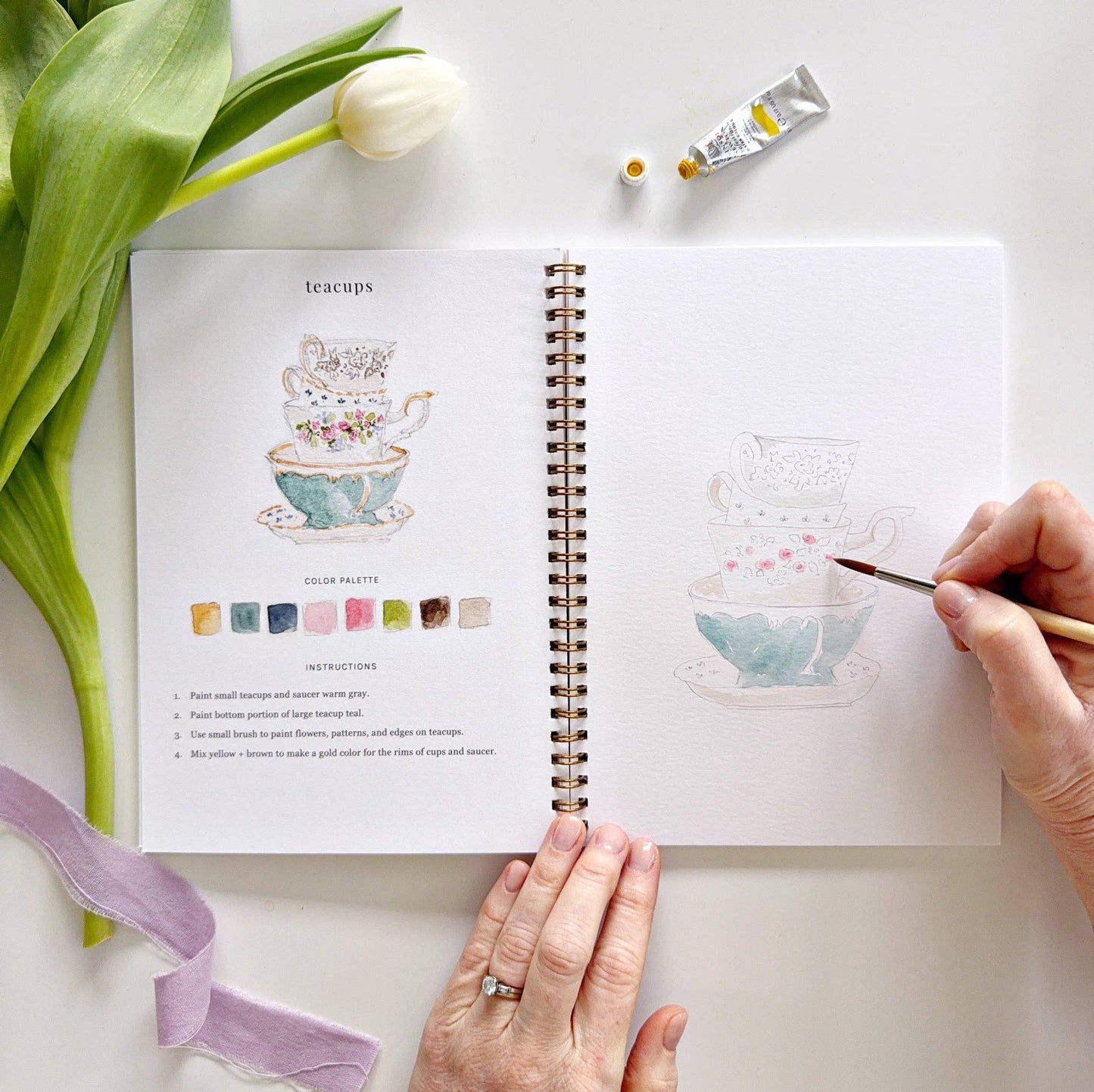 Watercolor Workbook; Spring By Emily Lex