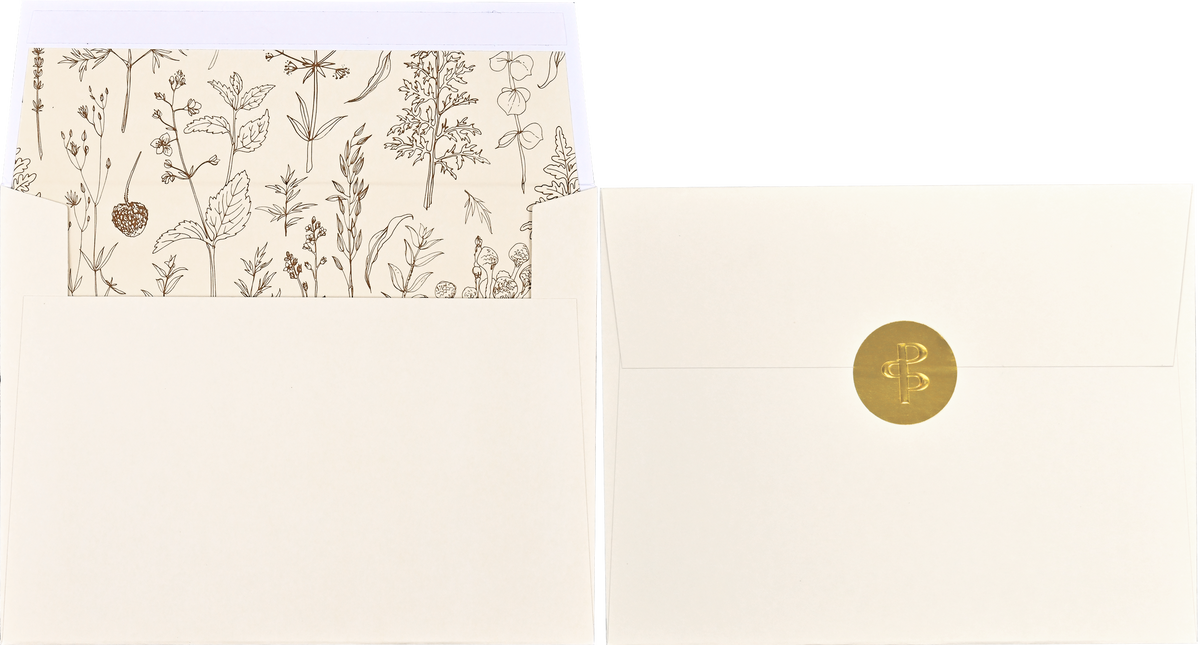 Premium Thank You Note Card Set; Wildflowers