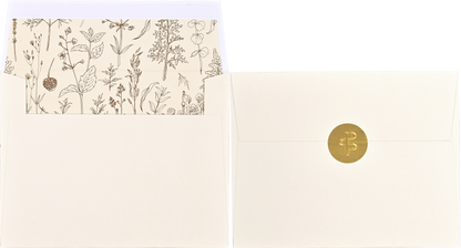 Premium Thank You Note Card Set; Wildflowers