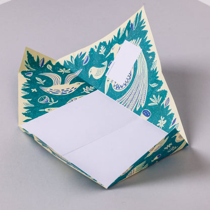 Folding Letter Set; Fig & Feather Pigeon | Pigeon Posted
